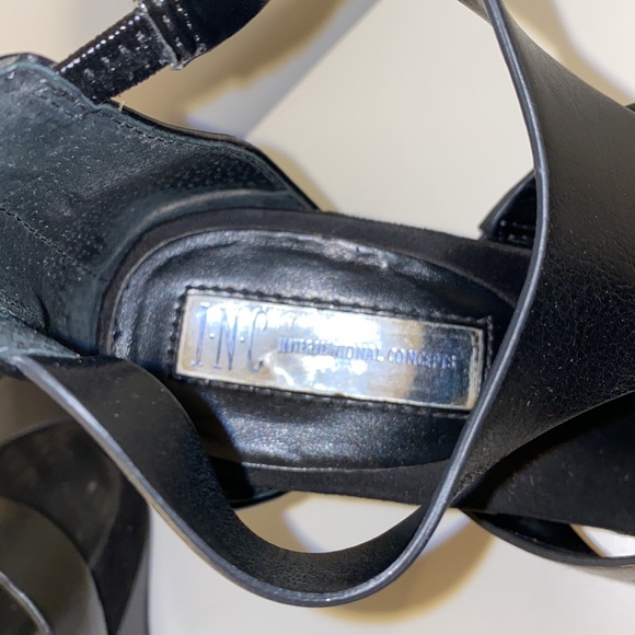 Black Wedge Heels by International Concepts